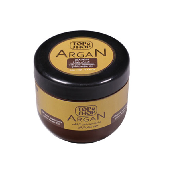 ماسک مو آرگان تاپ شاپ فاقد پارابن و سولفات با حجم 500 میلی لیتر