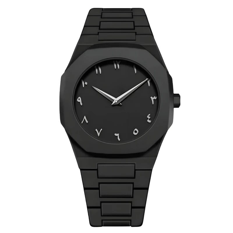 12 ساعت مچی عقربهای کوارتز مردانه مدل دارک واچ بند سبک قفل مخفی کد ۱۱ - Image 1