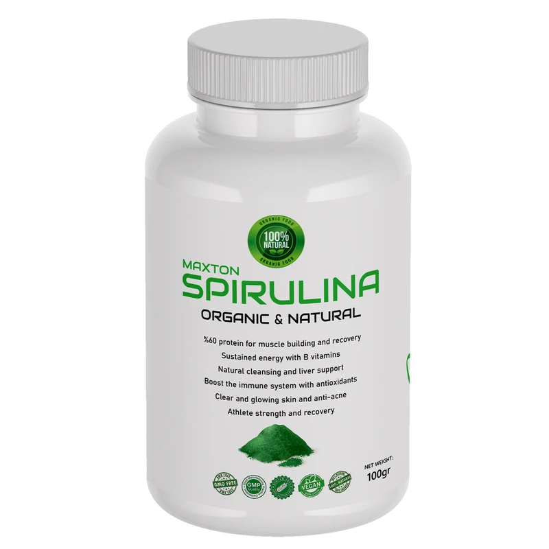 ead8b6bbcf530758d7b08da1f50ff91855d4f386_1764784069 پودر جلبک اسپیرولینا مکستون مدل SR حجم 100 گرم - Image 1