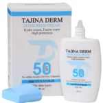 کرم ضد آفتاب بی‌رنگ تاجینادرم SPF 50 مدل oily مناسب برای پوست های چرب حجم 50 میلی‌لیتر - Image 3