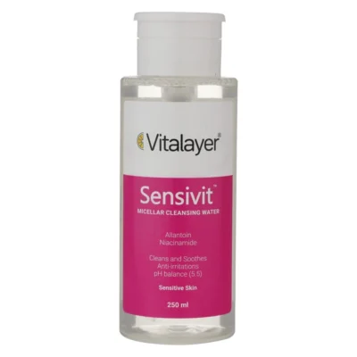 محلول پاک‌کننده آرایش (میسلار واتر) ویتالیر مدل Sensivit (مخصوص پوست‌های حساس) – ۲۵۰ میلی‌لیتر